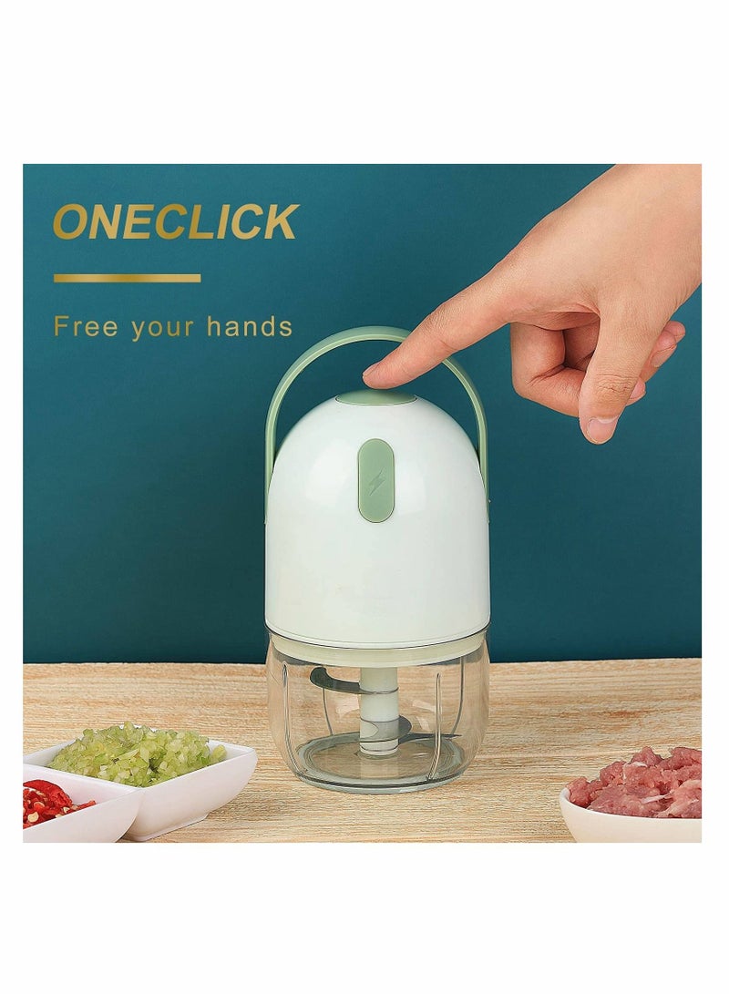 NIBEMINENT Mini Electric Food Chopper,Onion Garlic Chopper Mincer Portable food Processor for Vegetable Spices Seasoning Baby - Image 3