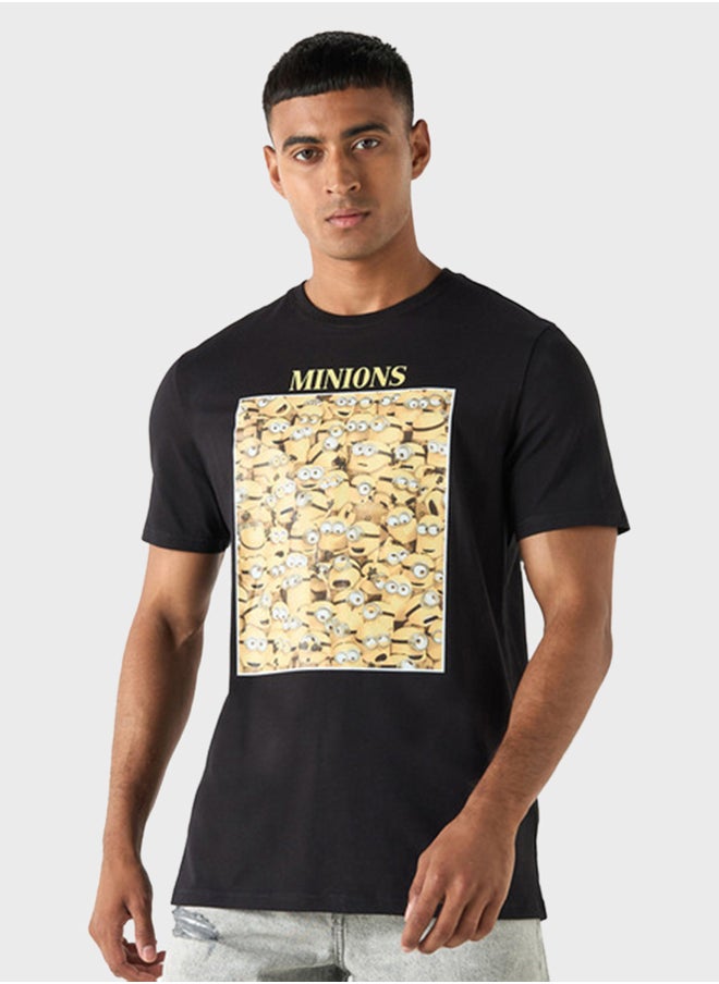 SP Characters Printed Crew Neck T-Shirt  - Image 1