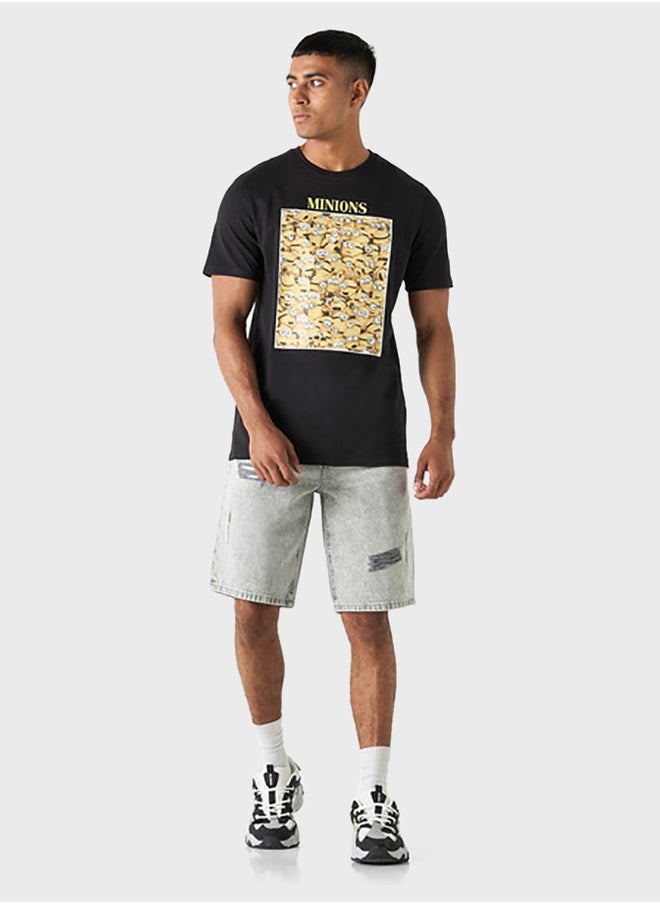 SP Characters Printed Crew Neck T-Shirt  - Image 4