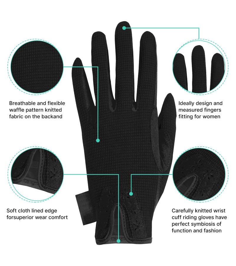 Thapower Kids Horse Riding Gloves Girls Youth Equestrian Gloves Summer Winter Outdoor Sports Horseback Riding Glove Cycling Biking Driving Gardening Mittens - Image 5