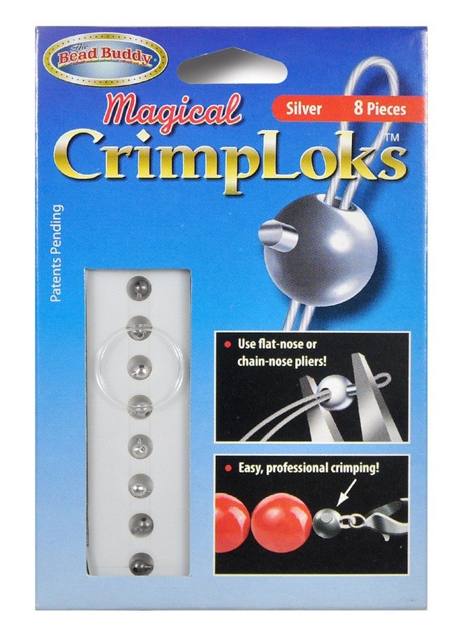 Bead Buddy 8 Piece Magical Crimploks Silver Clasps For Jewelry Making Jewelry Clasps And Closures Silver - Image 1