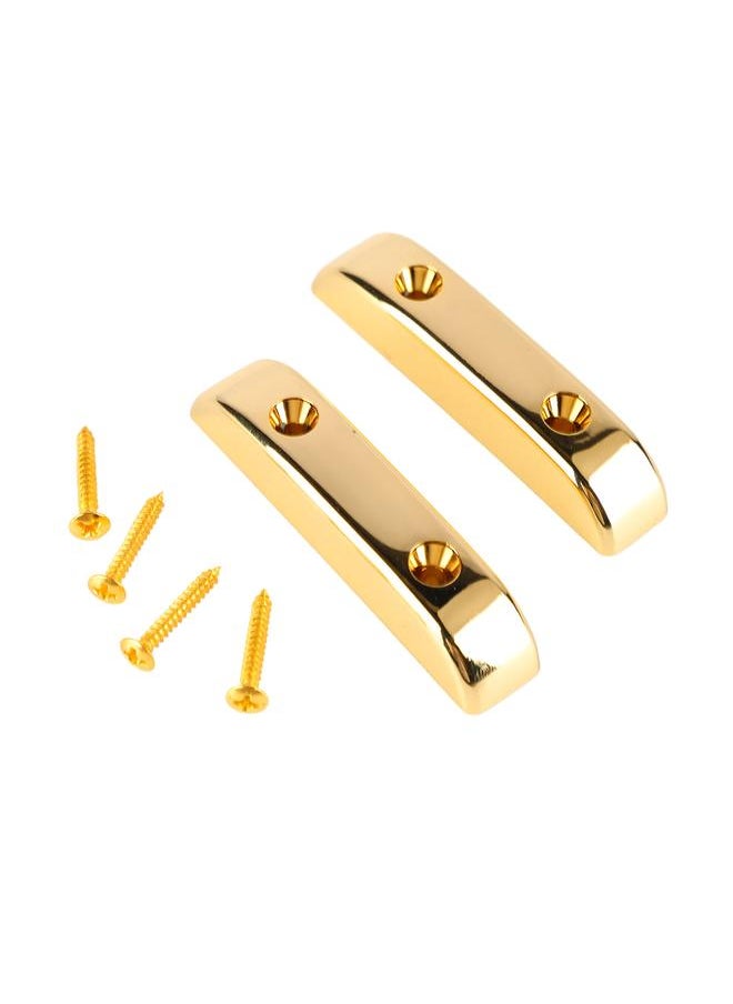 Thoraya - 2 Pcs Bass Thumb Rest Plastic Anti Slip Light Weight Jazz Bass Guitar Thumb Finger Rest GM03 Gold - Image 1