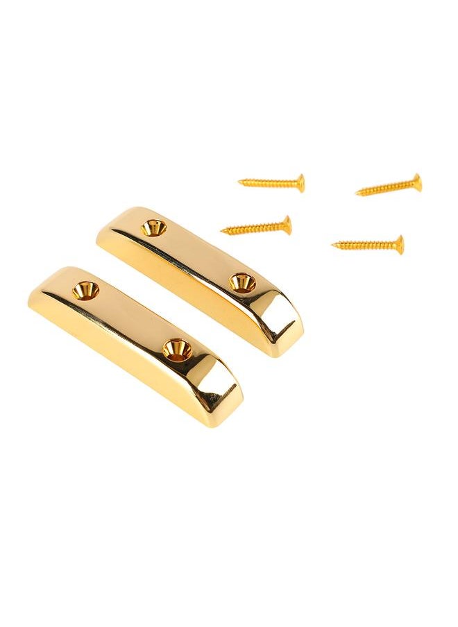 Thoraya - 2 Pcs Bass Thumb Rest Plastic Anti Slip Light Weight Jazz Bass Guitar Thumb Finger Rest GM03 Gold - Image 1