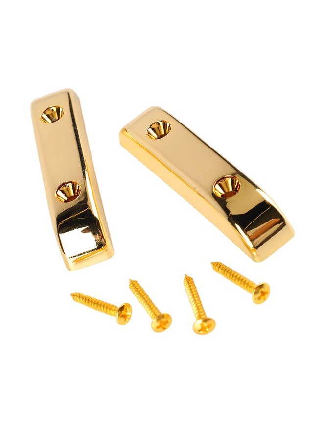 Thoraya - 2 Pcs Bass Thumb Rest Plastic Anti Slip Light Weight Jazz Bass Guitar Thumb Finger Rest GM03 Gold - Image 1