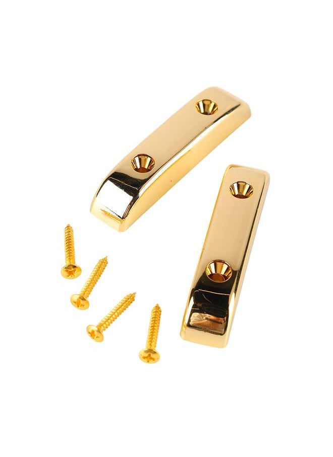 Thoraya - 2 Pcs Bass Thumb Rest Plastic Anti Slip Light Weight Jazz Bass Guitar Thumb Finger Rest GM03 Gold - Image 1
