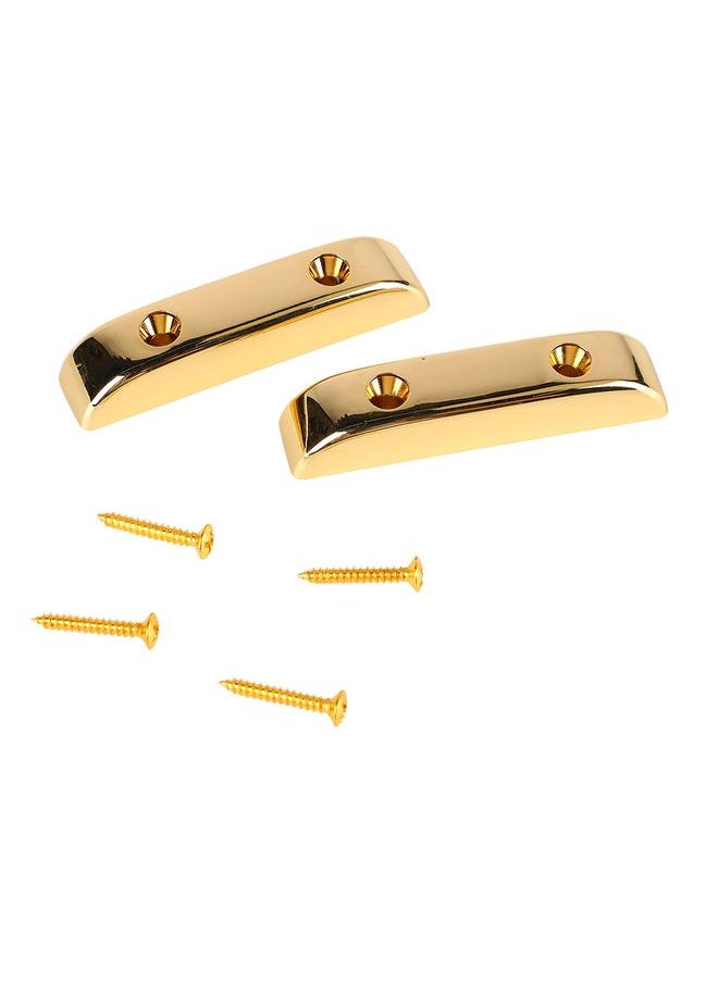 Thoraya - 2 Pcs Bass Thumb Rest Plastic Anti Slip Light Weight Jazz Bass Guitar Thumb Finger Rest GM03 Gold - Image 1
