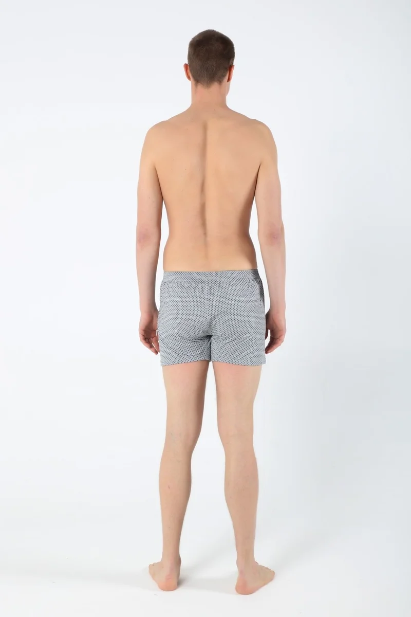 Baykar Men's Mixed Pattern Boxer 5-Piece Set 1109 Painted Gray