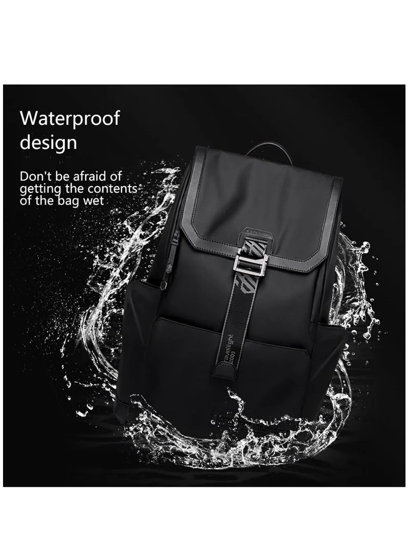 Arctic Hunter  Stylish Backpack Water Repellant Anti-Theft Laptop Shoulder Bag with Built in USB/Earphone Port Premium Travel College Daypack, B00428, Black  | Best Price UAE