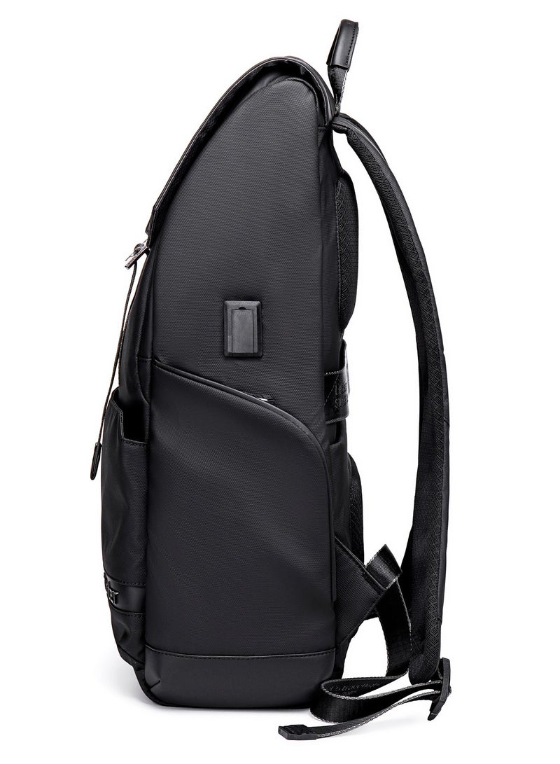 ARCTIC HUNTER Stylish Backpack Water Repellant Anti-Theft Laptop Shoulder Bag with Built in USB/Earphone Port Premium Travel College Daypack, B00428, Black - Image 5