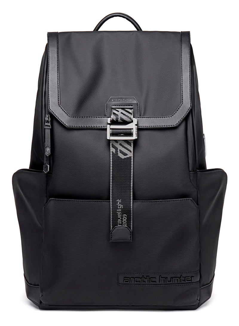 ARCTIC HUNTER Stylish Backpack Water Repellant Anti-Theft Laptop Shoulder Bag with Built in USB/Earphone Port Premium Travel College Daypack, B00428, Black - Image 4