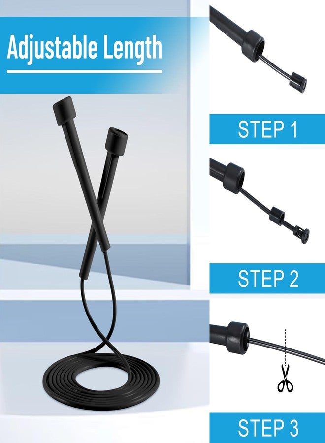 Vyndicca 10 Pack Jump Ropes for Kids, PVC Skipping Rope with Plastic Handles, Adjustable Jumping Ropes for Fitness Exercise, Lightweight Speed Rope for Women Men Training Racing, Black - Image 5