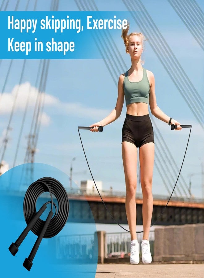 Vyndicca 10 Pack Jump Ropes for Kids, PVC Skipping Rope with Plastic Handles, Adjustable Jumping Ropes for Fitness Exercise, Lightweight Speed Rope for Women Men Training Racing, Black - Image 3