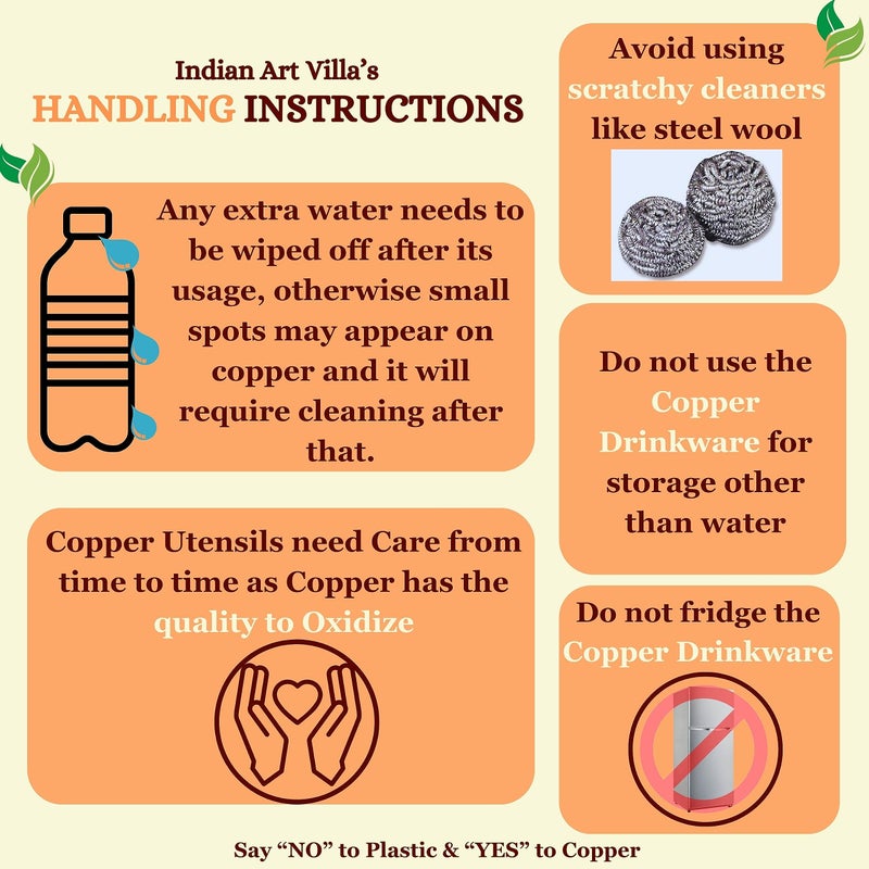 Indian Art Villa Printed Copper Jug Pitcher, Storage & Serving Water, Yoga Ayurveda Healing, 1500 ML - Image 4