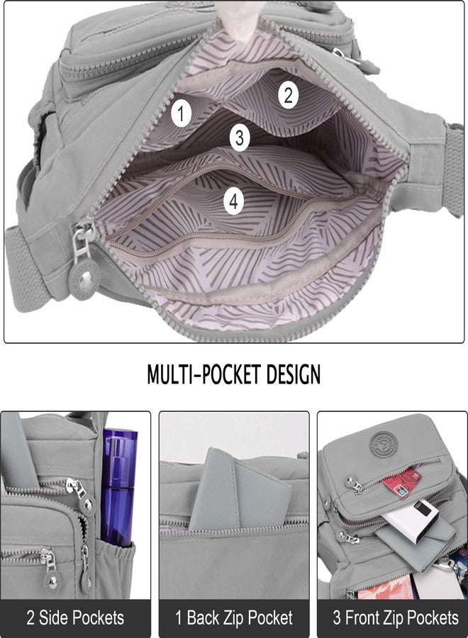 LassZone Women's Shoulder Bags Multi-Pocket Casual Crossbody Bag Handbags Waterproof Nylon Messenger Travel Bags Ladies Tote - Image 5
