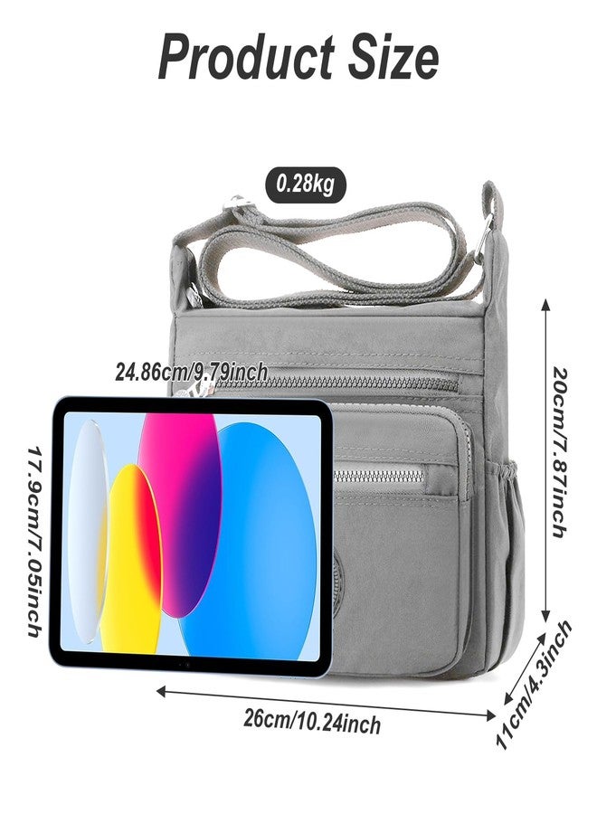 LassZone Women's Shoulder Bags Multi-Pocket Casual Crossbody Bag Handbags Waterproof Nylon Messenger Travel Bags Ladies Tote - Image 3