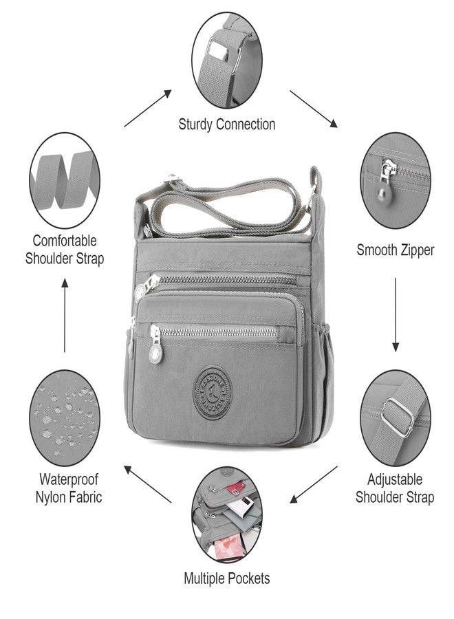 LassZone Women's Shoulder Bags Multi-Pocket Casual Crossbody Bag Handbags Waterproof Nylon Messenger Travel Bags Ladies Tote - Image 4