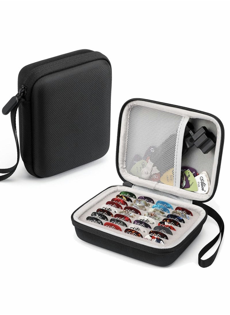 SYOSI - Guitar Pick Holder Case Compatible for Fender, ChromaCast, D'Addario, JIM DUNLOP, Bolopick, Guitar Accessory Storage Pouch (black) - Image 1