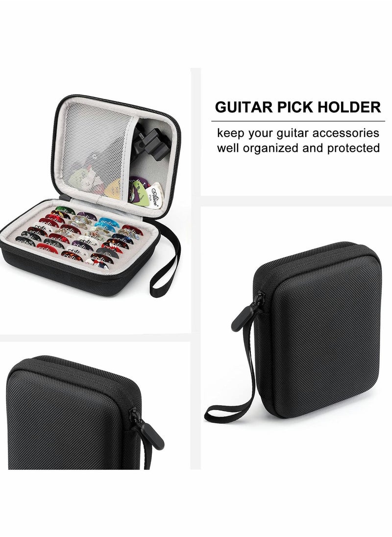 SYOSI - Guitar Pick Holder Case Compatible for Fender, ChromaCast, D'Addario, JIM DUNLOP, Bolopick, Guitar Accessory Storage Pouch (black) - Image 1