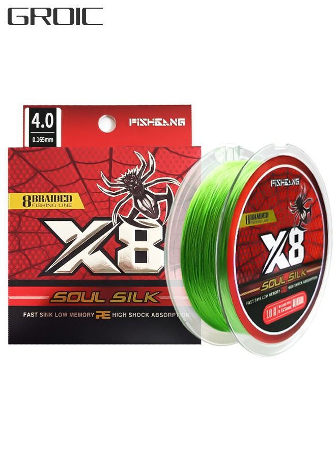 GROIC 150M Nylon String Fishing Line,40 Lbs 8-Strand Line Cord Strong Monofilament Wire Flexible Wear Fishing Leader - Image 1