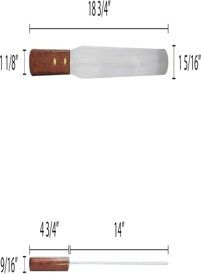 TrueCraftware- 14-Inch Flexible Icing Spatula Stainless Steel with Wood Handle- Butter Cake Cream Spatulas Icing Frosting Spreader Cake Decorating Spatulas for Professional or Home Baking - Image 5