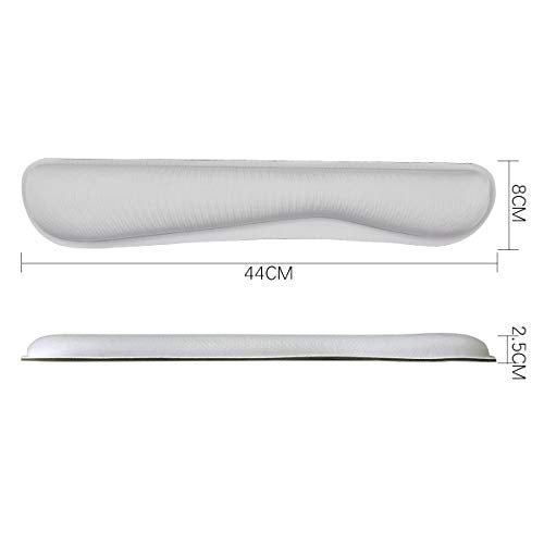 AORTDES Ergonomic Keyboard Mouse Pad Wrist Rest Support Set for Laptop/Computer/Desktop,Memory Foam Hand Rest Wrist Cushion for Gaming/Office,Lightweight Comfortable & Pain Relief (Greyish White) - Image 3