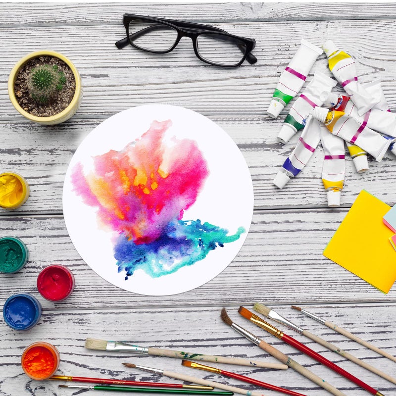 TaoBary 60 Pack Watercolor Paper Round 250 GSM Cold Pressed Watercolor Paper 4 Inch Diameter Ideal for Most Wet and Dry Media, Ideal for Beginners, Artists and Specialists - Image 3