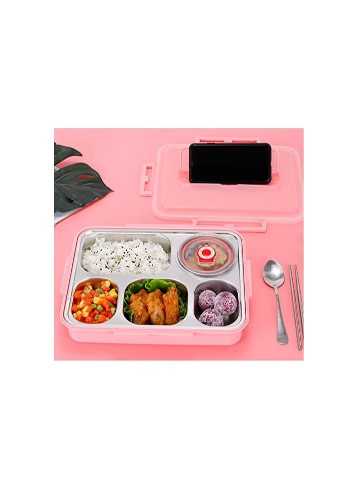 GGEROU - Lunch Box with Tableware 2-Layer Bento Lunch Box with Nylon Insulation Bag - Image 1