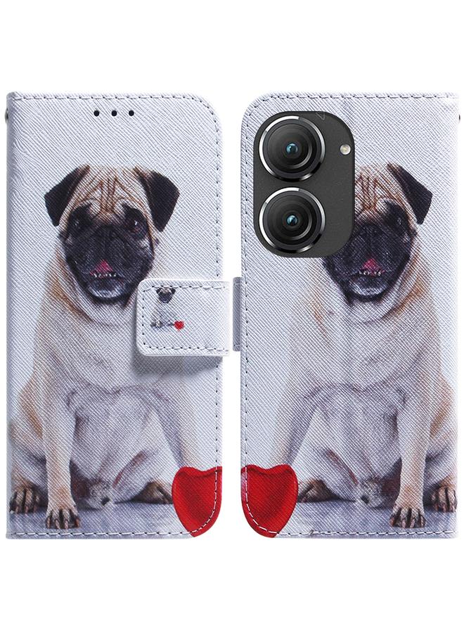 اس-توب جراب جلدي لهاتف Asus Zenfone 9 برسومات ملونة - Image 1