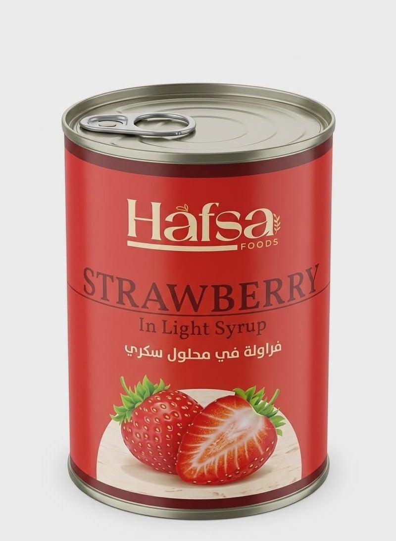 حفصة فراولة في شربات خفيف - 400 جرام - Image 1