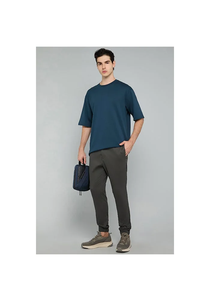 أر أند بي Solid Jogger Pants with Drawstring Waist