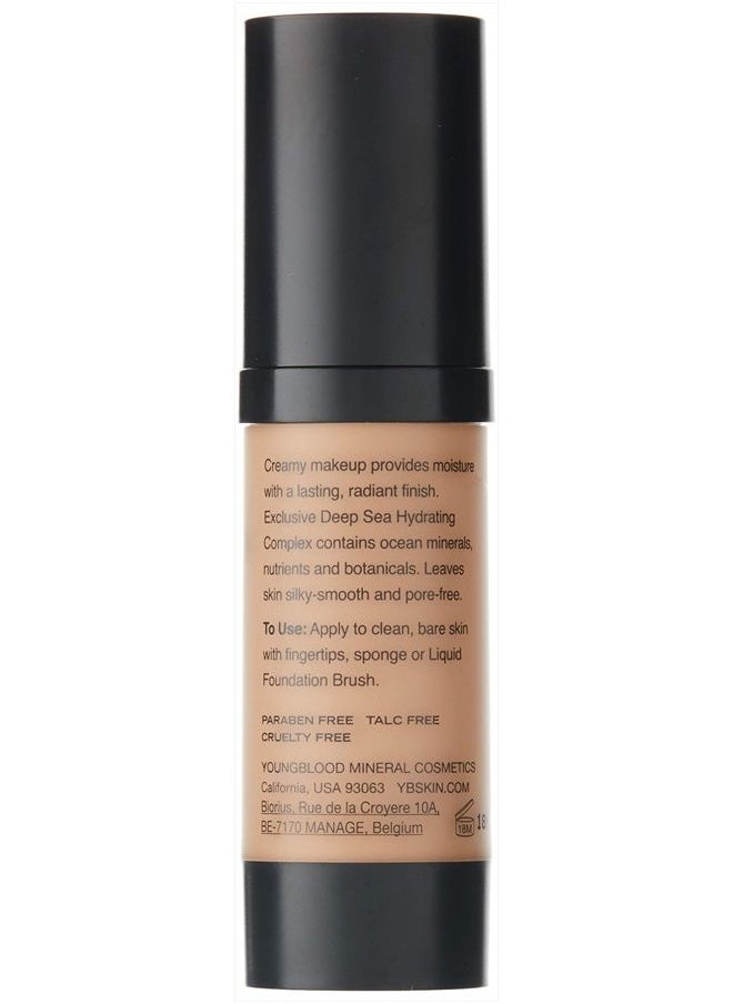 Clean Luxury Cosmetics Liquid Mineral Foundation, Capri | Dewy Mineral Lightweight Full Coverage Makeup for Dry Skin Poreless Flawless Tinted Glow | Vegan, Cruelty Free, Gluten-Free
