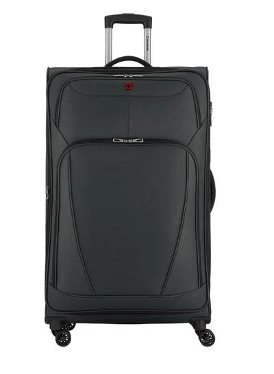 Wenger Beaumont Lite Large Softside Expandable 90cm Check-In Luggage Trolley Black - 612385