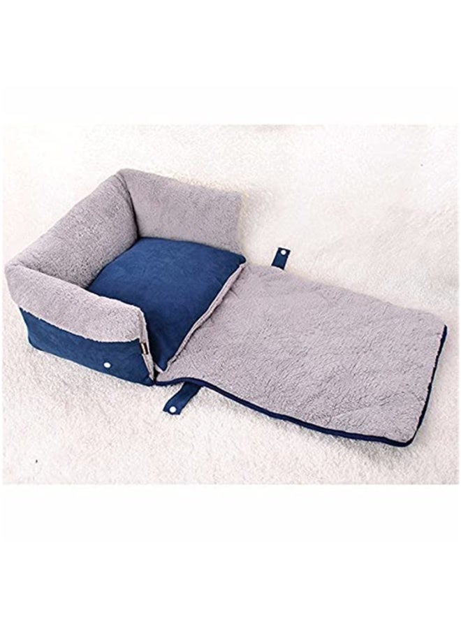 Multifunctional Plush Dog Sofa Bed, Soft Non-Slip Pet Sleeping Mat, Bite-Resistant Warm Kennel for Small Medium Dogs and Cats - Image 4