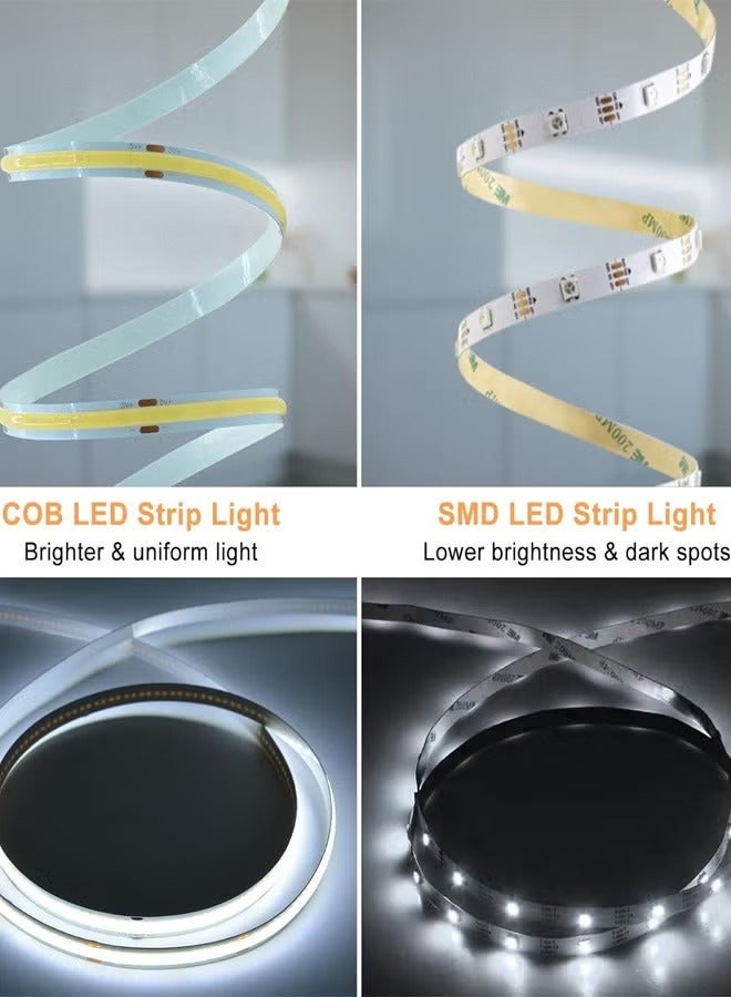 إتش كيو جيمنغ شريط إضاءة LED أزرق 5 فولت USB يعمل بمنفذ USB بطول 1 متر و60 مصباح LED مرن بمفتاح ذكي وشريط قابل للتعديل للسطوع وشريط إضاءة عالي السطوع غير مقاوم للماء - Image 4