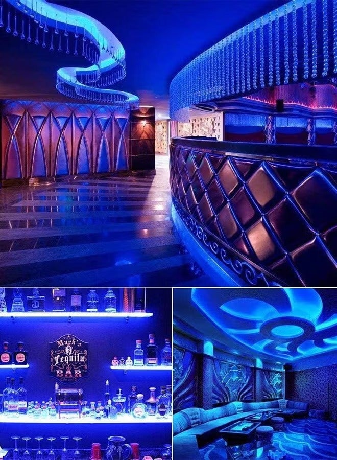 إتش كيو جيمنغ شريط إضاءة LED أزرق 5 فولت USB يعمل بمنفذ USB بطول 1 متر و60 مصباح LED مرن بمفتاح ذكي وشريط قابل للتعديل للسطوع وشريط إضاءة عالي السطوع غير مقاوم للماء - Image 5