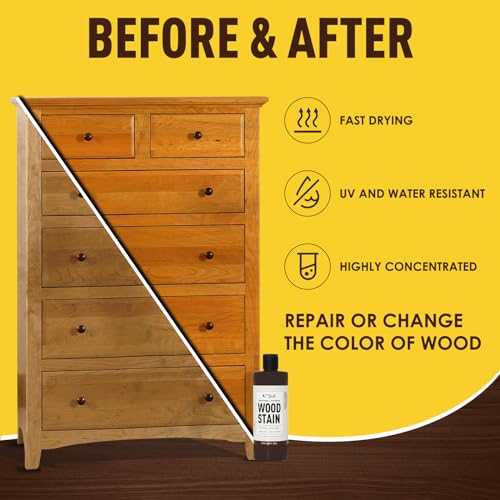 DWIL Water Based Wood Stain - Multiple Finishes, Fast Drying, Indoor and Outdoor Furniture, Wood Paneling, Cabinets and More, Low Odor ＆ Non-Toxic (8.5oz Natural Oak) - Image 4