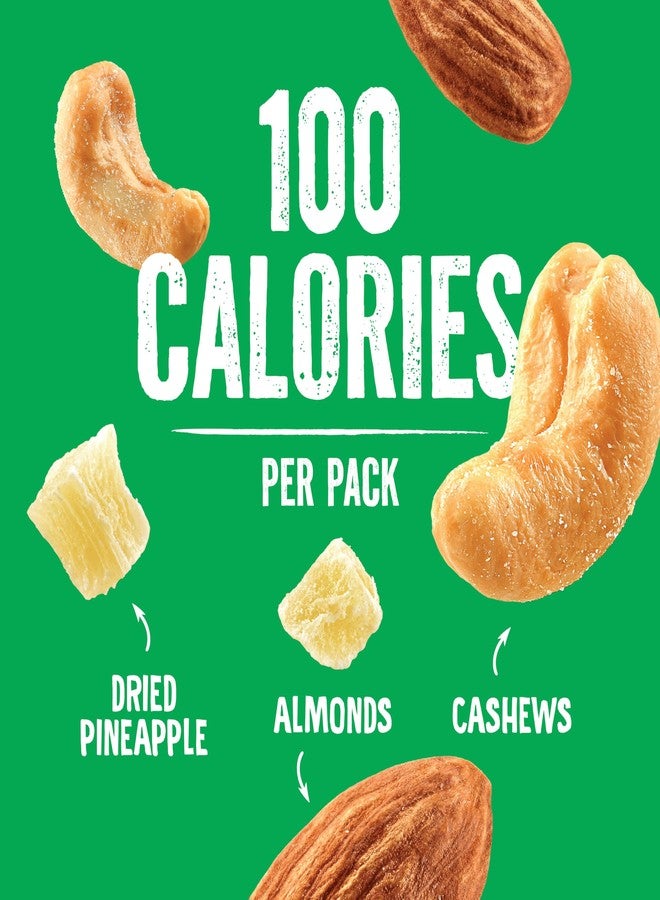 Emerald Nuts Cashews and Almonds with Dried Pineapple 7 Ct (1-Pack), 100-Calorie Individual Packs of Mixed Nut Blend and Dried Fruit - Image 4