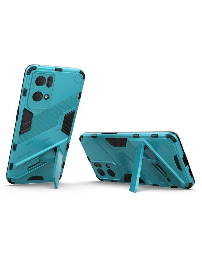 اس-توب جراب لهاتف OPPO Reno7 Pro 5G Punk Armor 2 في 1 PC + جراب هاتف مقاوم للصدمات من مادة TPU مع حامل غير مرئي - Image 5