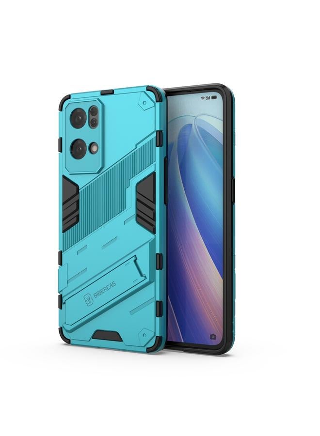 اس-توب جراب لهاتف OPPO Reno7 Pro 5G Punk Armor 2 في 1 PC + جراب هاتف مقاوم للصدمات من مادة TPU مع حامل غير مرئي - Image 2