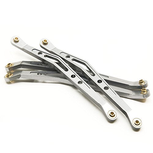 RCHUBAM Alum Alloy Lower & Upper Suspension Link Rod Linkage for 1:10 RC Axial Wraith #B (Titanium) - Image 4