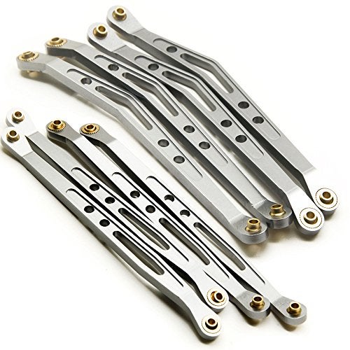 RCHUBAM Alum Alloy Lower & Upper Suspension Link Rod Linkage for 1:10 RC Axial Wraith #B (Titanium) - Image 2