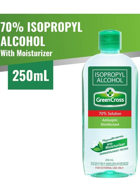 Isoprophyl 70% Solution With Moisturizer - Antiseptic Disinfectant - Hypoallergenic - 250 ML