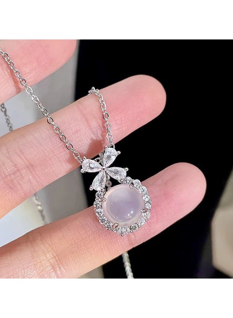 Goolsky Crystal Bow Pendant Necklace – Dainty Ribbon Necklace for Women & Girls, Elegant Gift Jewelry for Birthday & Anniversary, Non-Fading - Image 1