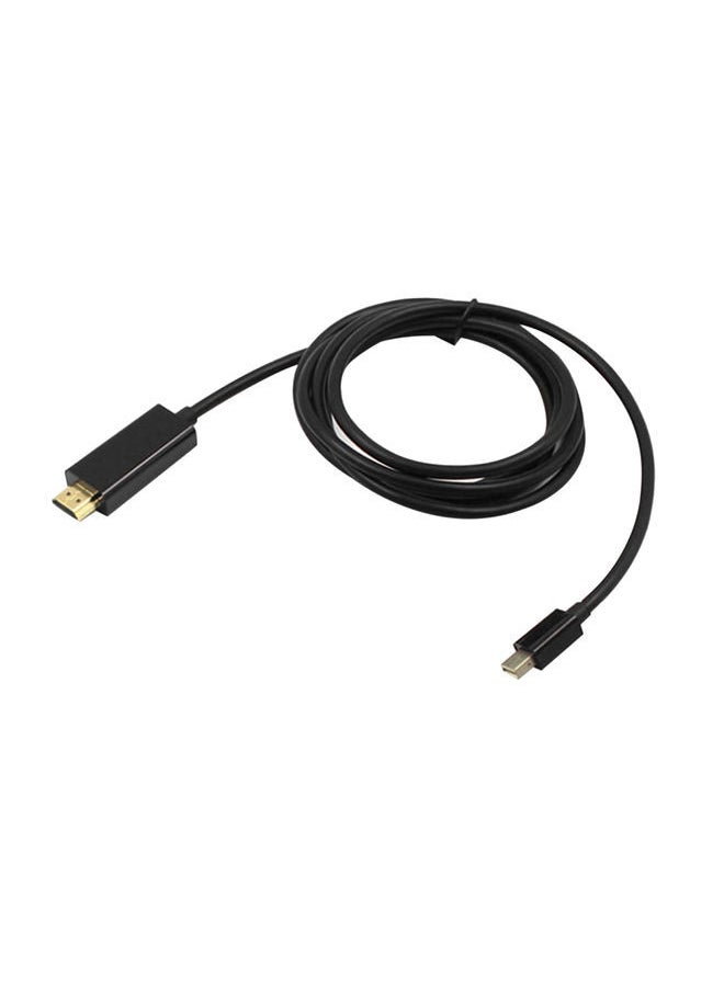 NIBEMINENT Mini DisplayPort To HDMI Cable Adapter For Macbook Projector Camera TV Black 
