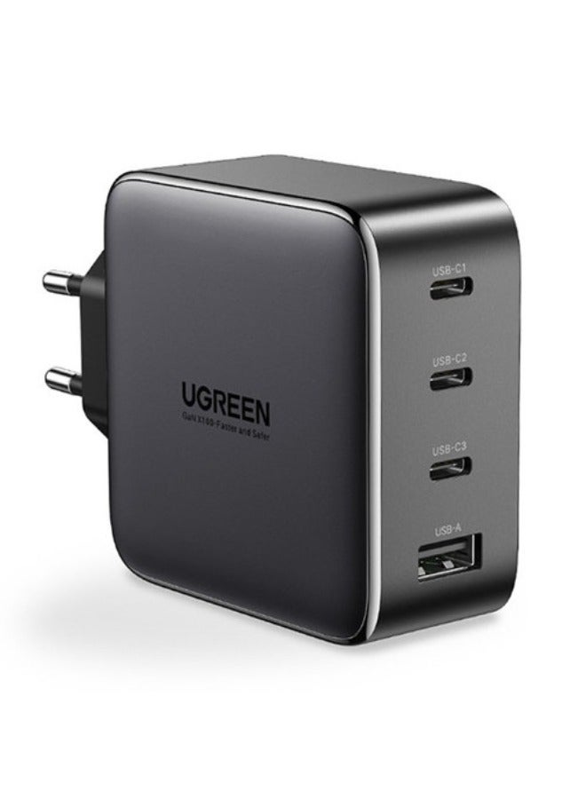 يو جرين شاحن سريع Ugreen GaN 3x USB من النوع C / USB Power Delivery 3.0 QuickCharge 4+ FCP SCP AFC 100W EU أسود (CD226 40747) - Image 1