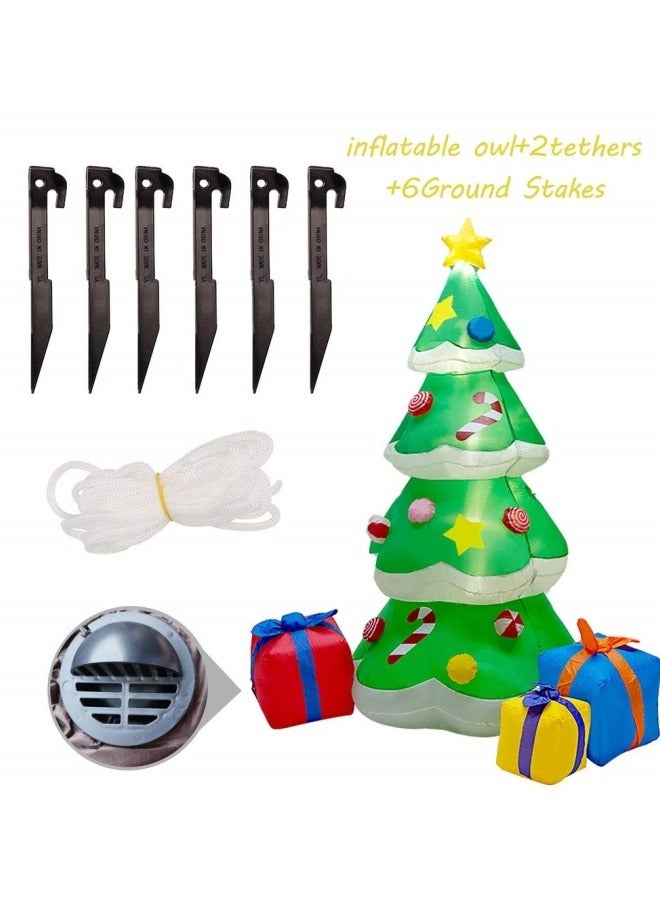 GGEROU 7FT Inflatable Christmas Tree with Led Lights, Lighted Christmas Tree for Blow Up Yard Decoration, Indoor Outdoor Yard Garden Christmas Decoration - Image 3