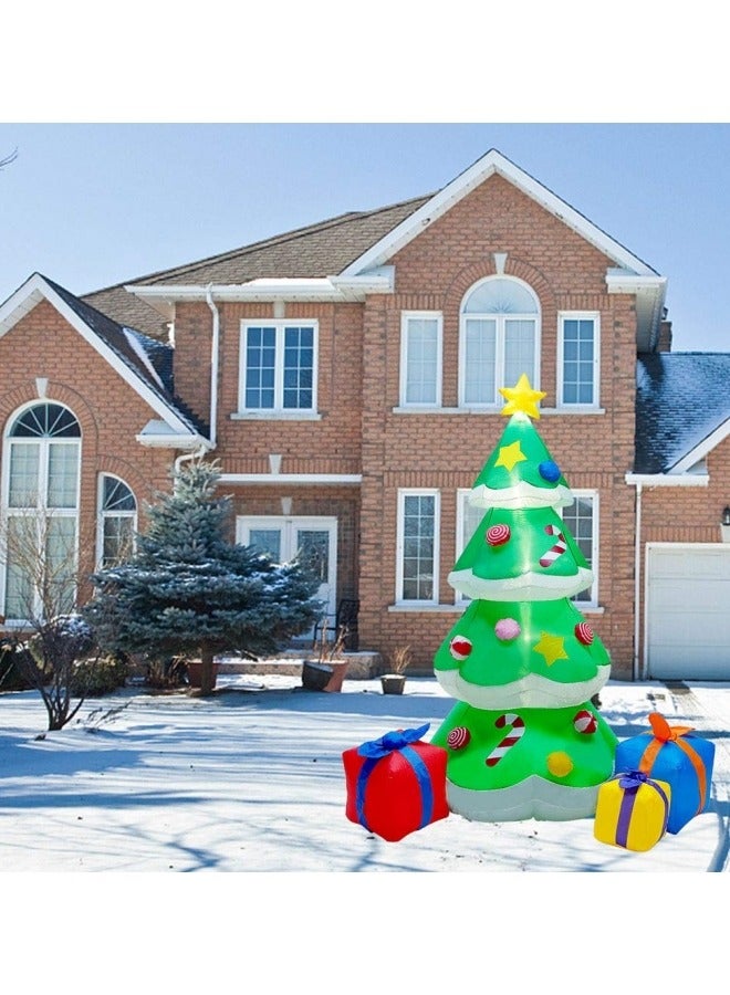 GGEROU 7FT Inflatable Christmas Tree with Led Lights, Lighted Christmas Tree for Blow Up Yard Decoration, Indoor Outdoor Yard Garden Christmas Decoration - Image 4