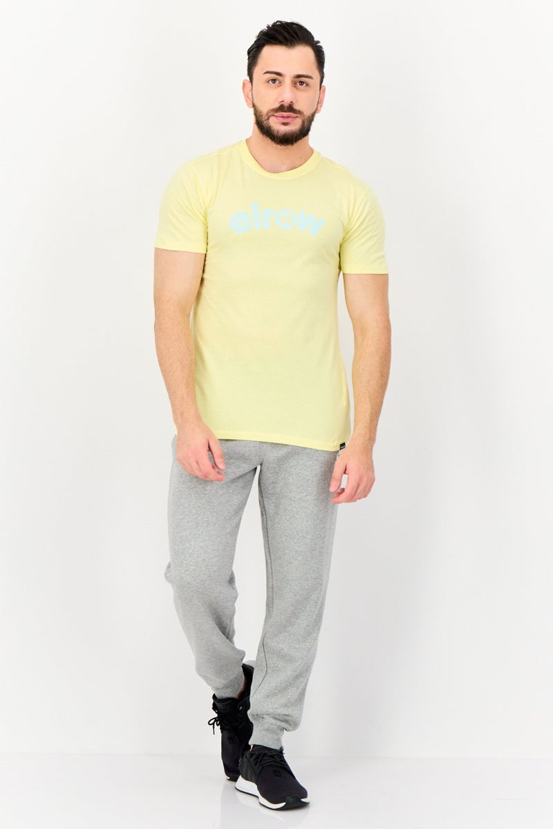 Hurley x Elrow Men Sportswear Fit Short Sleeves Outdoor T-Shirts, Light Yellow - Image 2