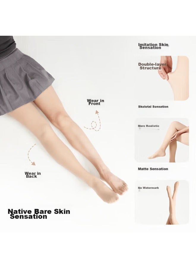 Ubras Yushuoxin's Style Bare Leg Miracle Anti-snagging Skin-flattering Stockings Pantyhose 1800d Seamless White Skin Color M - Image 1