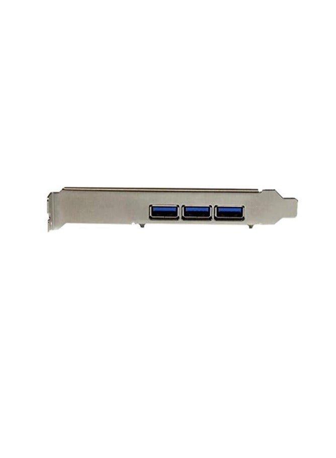 4-Port PCI Express USB 3.0 Card – High-Speed Expansion with 3 External & 1 Internal Port – Compatible with Standard & Low-Profile PCs - Image 2